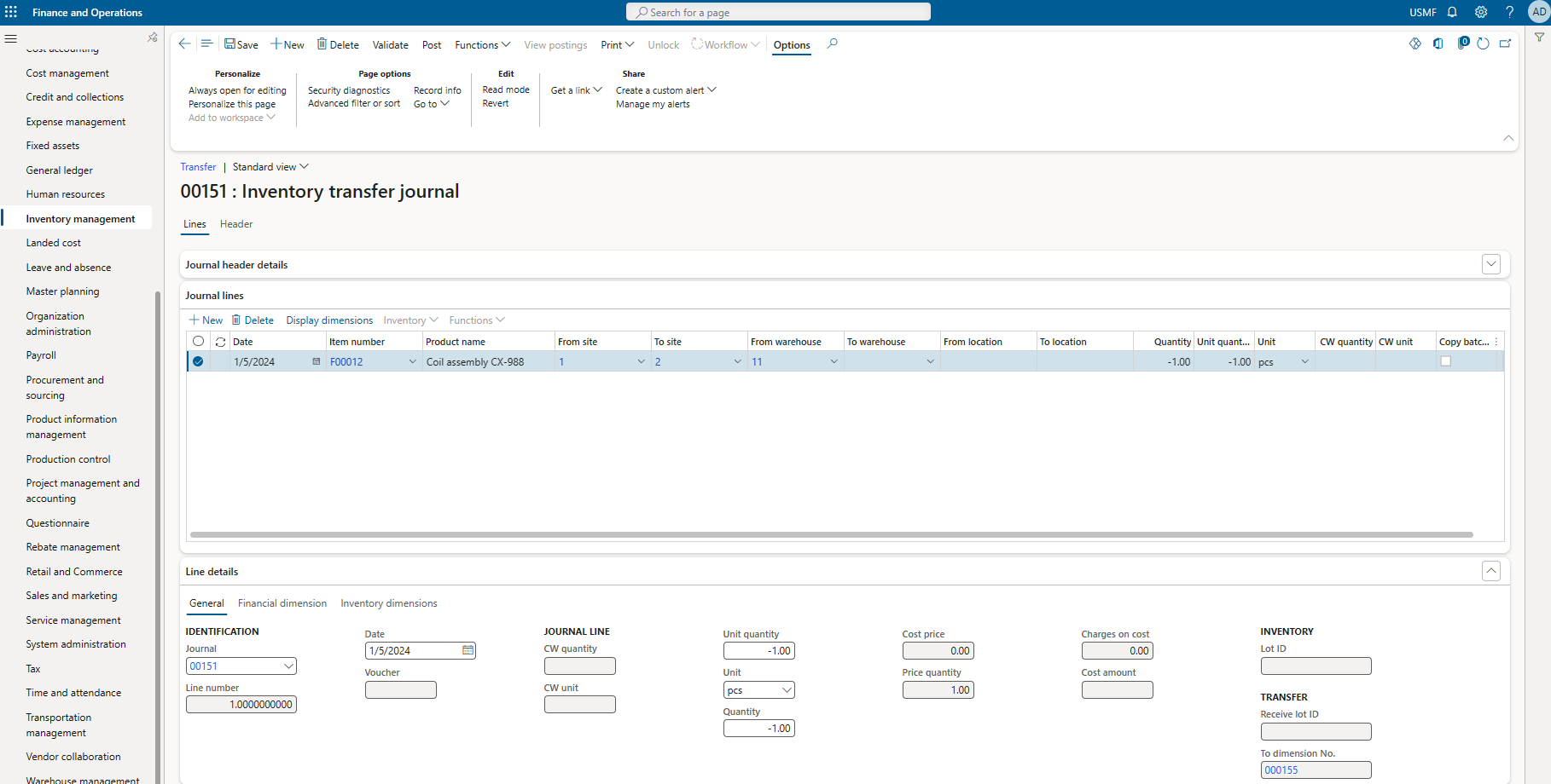Efficient Site Relocation in Microsoft Dynamics 365 Inventory